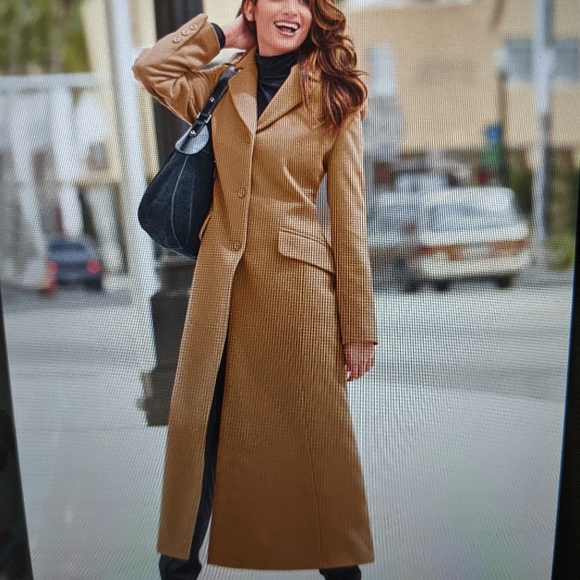 Pure new wool Jackets & Blazers - PURE NEW WOOL Vintage Camel Wool Blend long pea coat